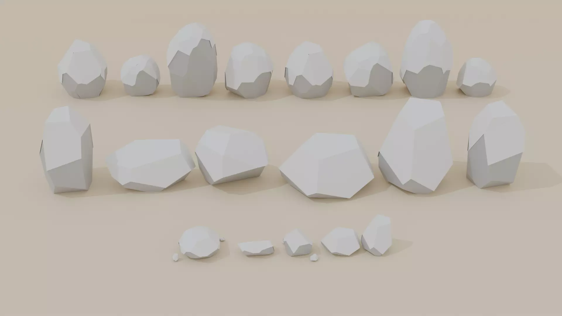 Stylized Low Poly Forest Pack 45 Assets Low-poly 3D model_6