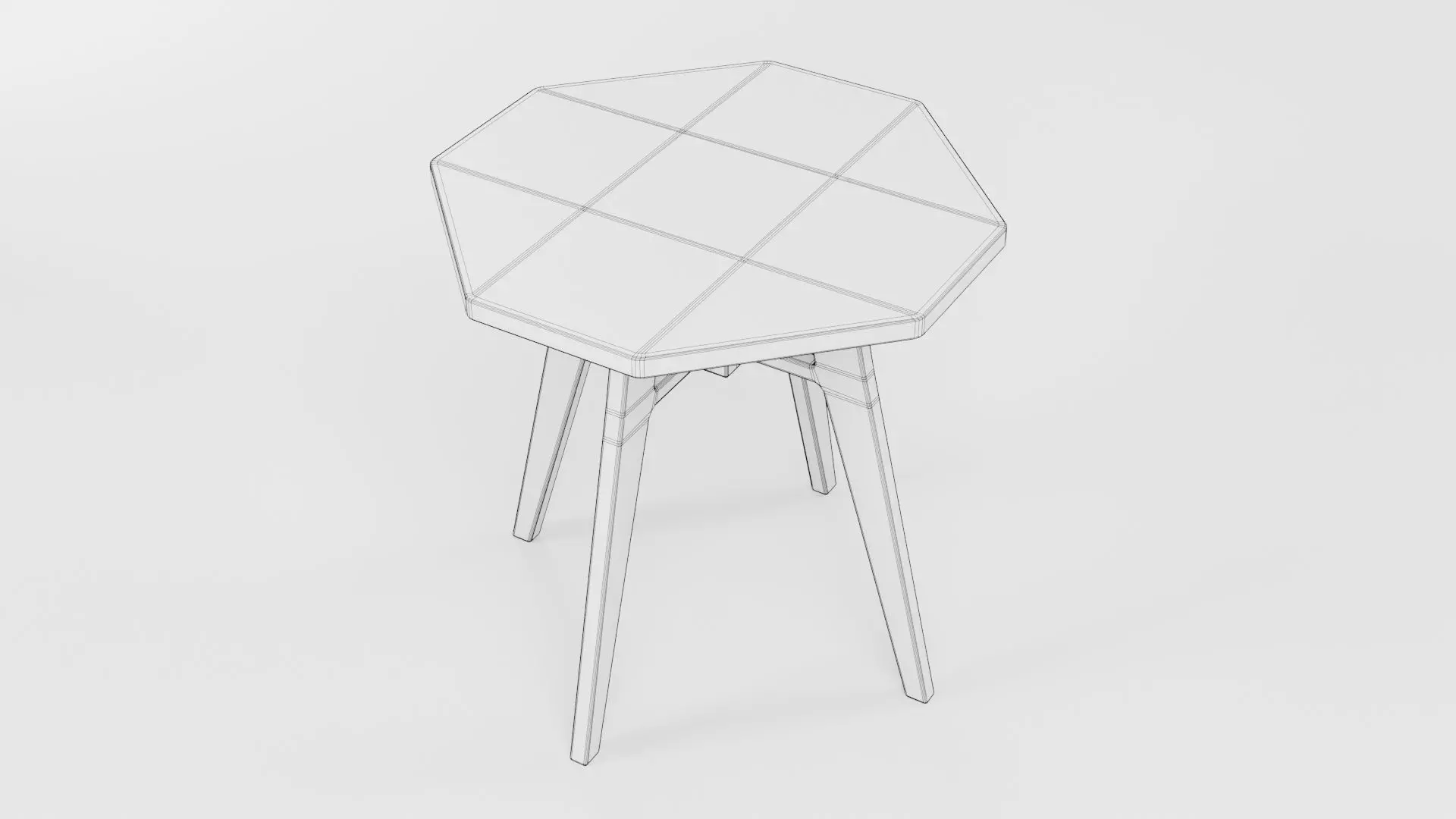 Octagon Table CG43 3D model_6