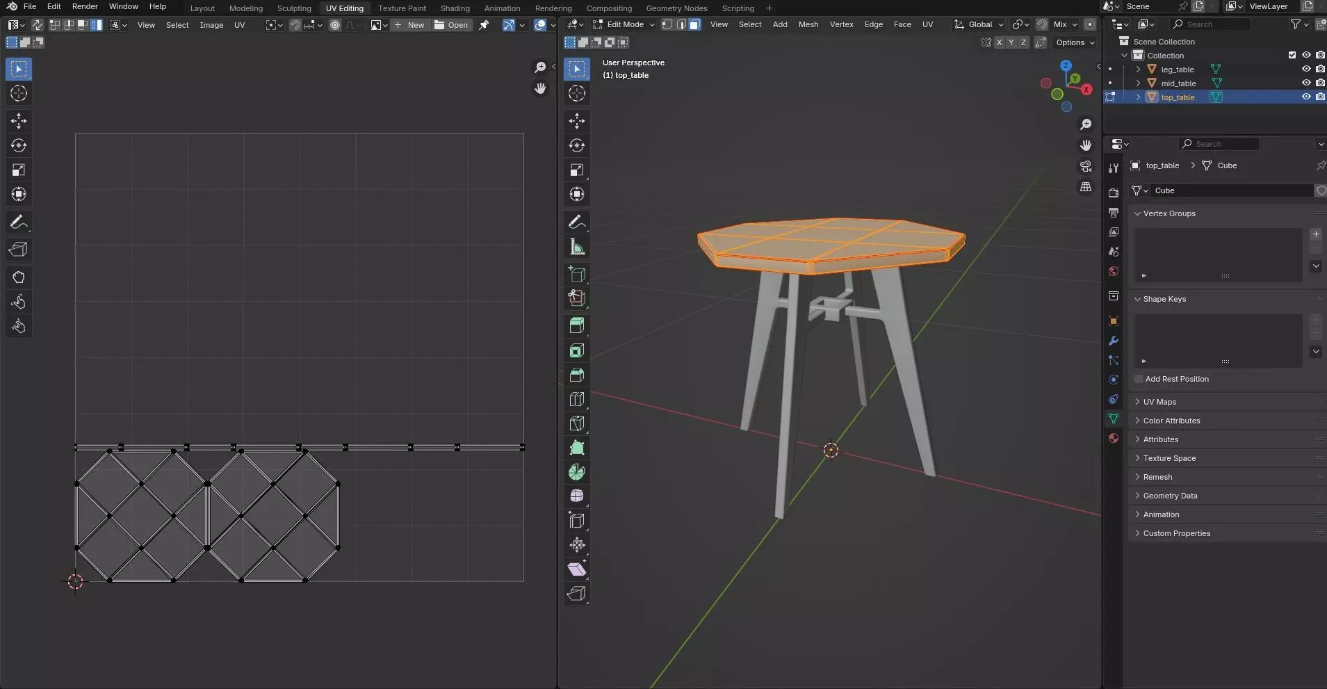 Octagon Table CG43 3D model_10