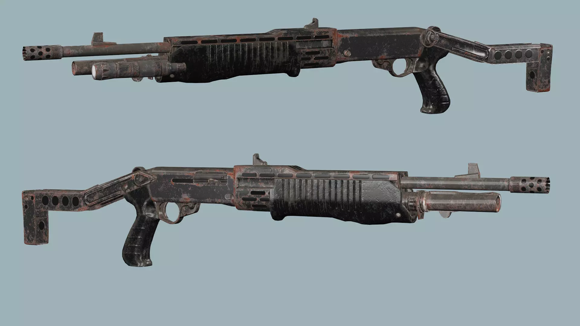 Weapon Pack Exclusive 6 Models Low-poly 3D Model Low-poly 3D model_5