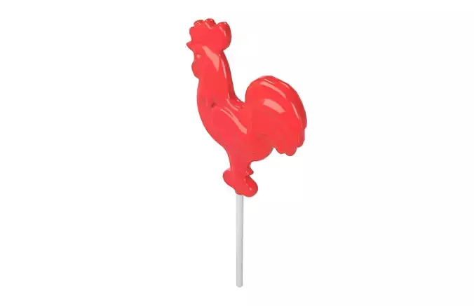 Chicken Shaped Candy v1 001 Low-poly 3D model 3