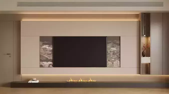 The Song - style TV background wall