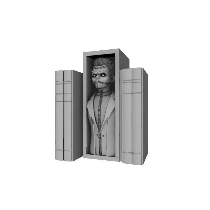 Halloween Horror Haunted Book Nook 3D Printed Shelf Diorama 3D print model_0