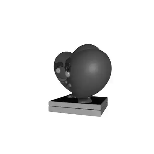 Valentine Day Two Hearts Hugging 3D Printable Love Sculpture