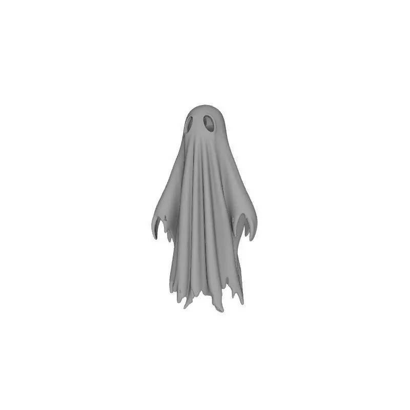 Halloween White Ghost 3D Printed Spooky Decorative Figurine 3D print model_0
