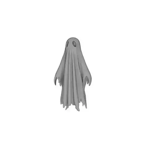 Halloween White Ghost 3D Printed Spooky Decorative Figurine