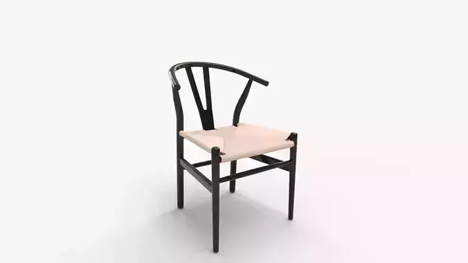 wooden wishbone chair