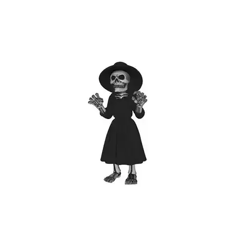 Horror Woman With Cap Creepy 3D Printed 