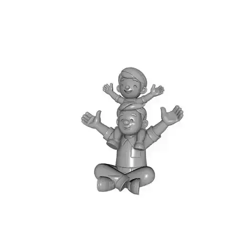 Father and Son 3D Print Father Day