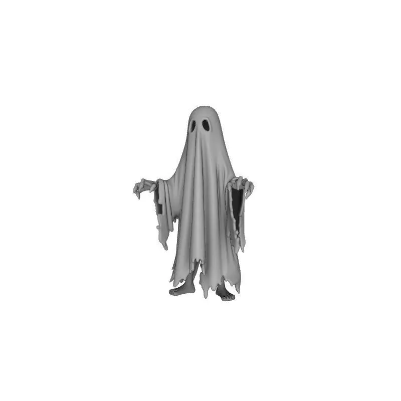 Halloween Ghost Dress 3D Print Spooky Decorative 3D print model_0