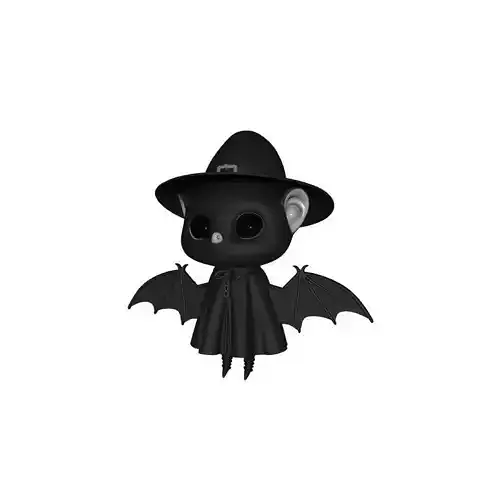 Halloween Kid with Cap and Wings 3D Print Figurine