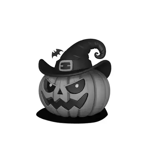 Halloween Spooky Figurine with Cap Creepy 3D Print Model