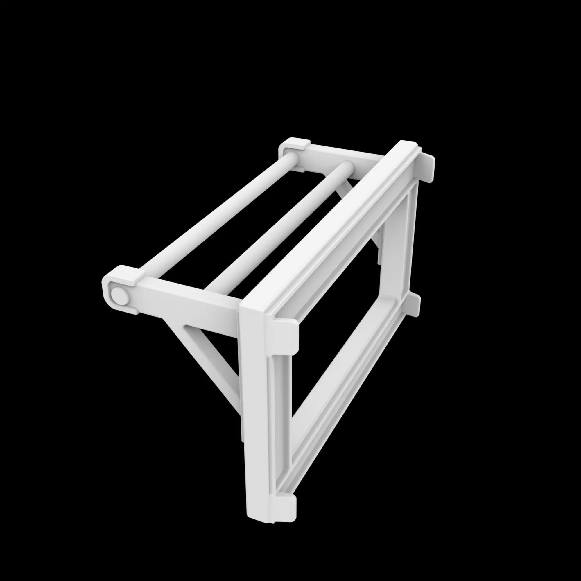 Closet Rod Doubler Space Saver 3D Printable Model 3D print model_1