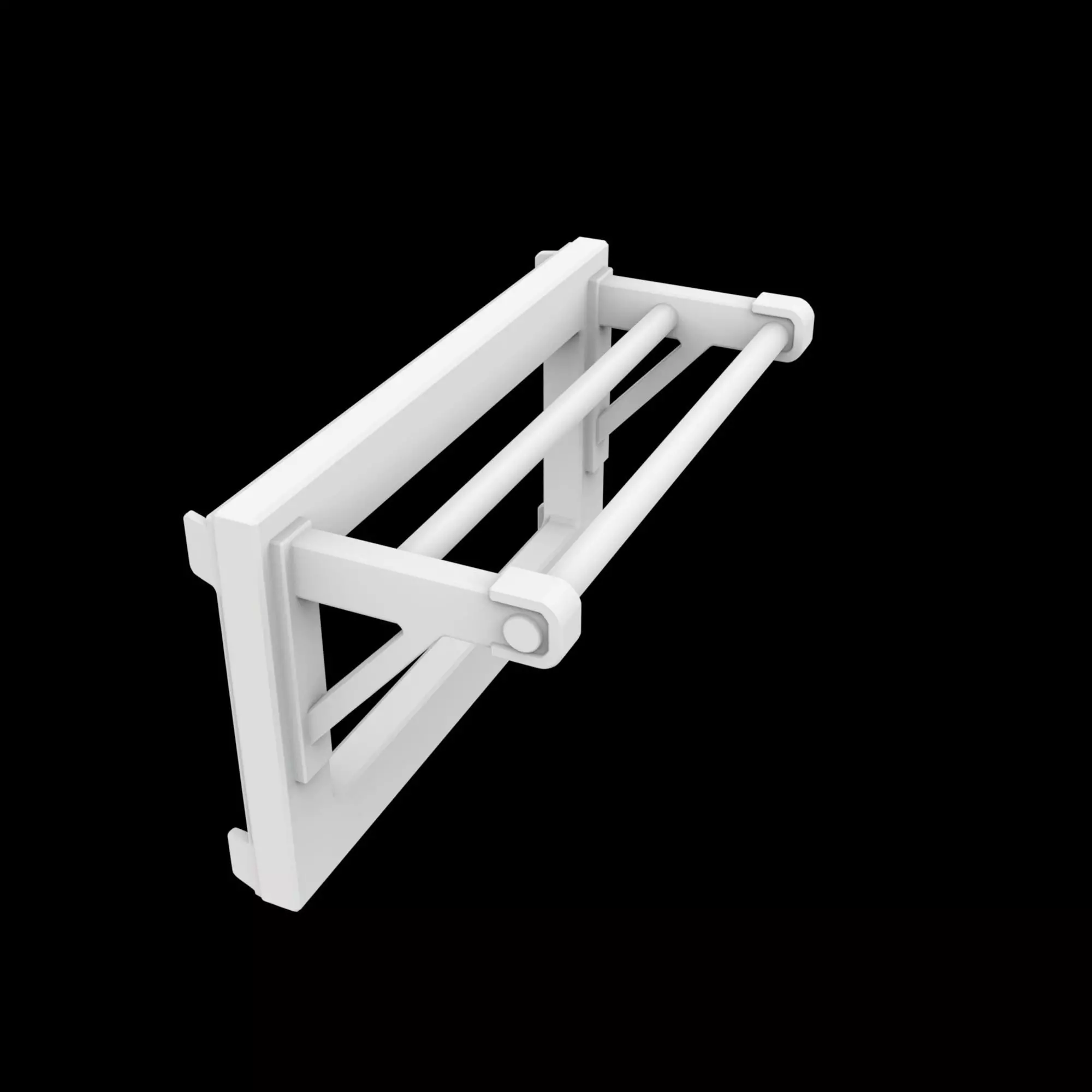 Closet Rod Doubler Space Saver 3D Printable Model 3D print model_4