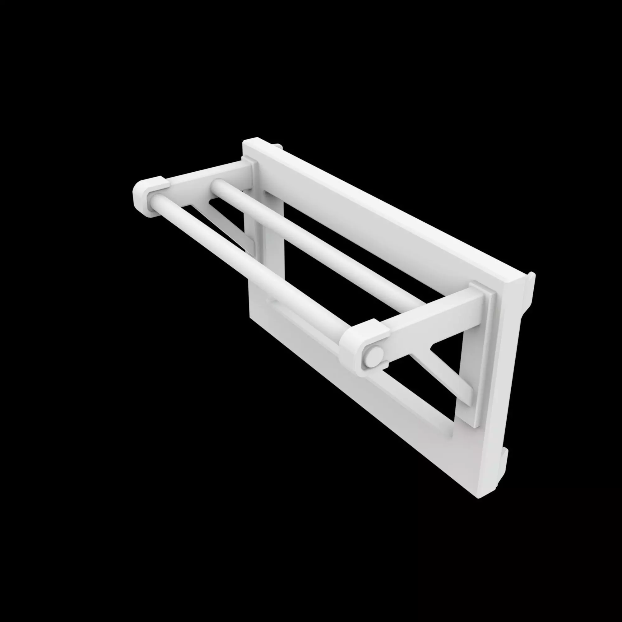 Closet Rod Doubler Space Saver 3D Printable Model 3D print model_6