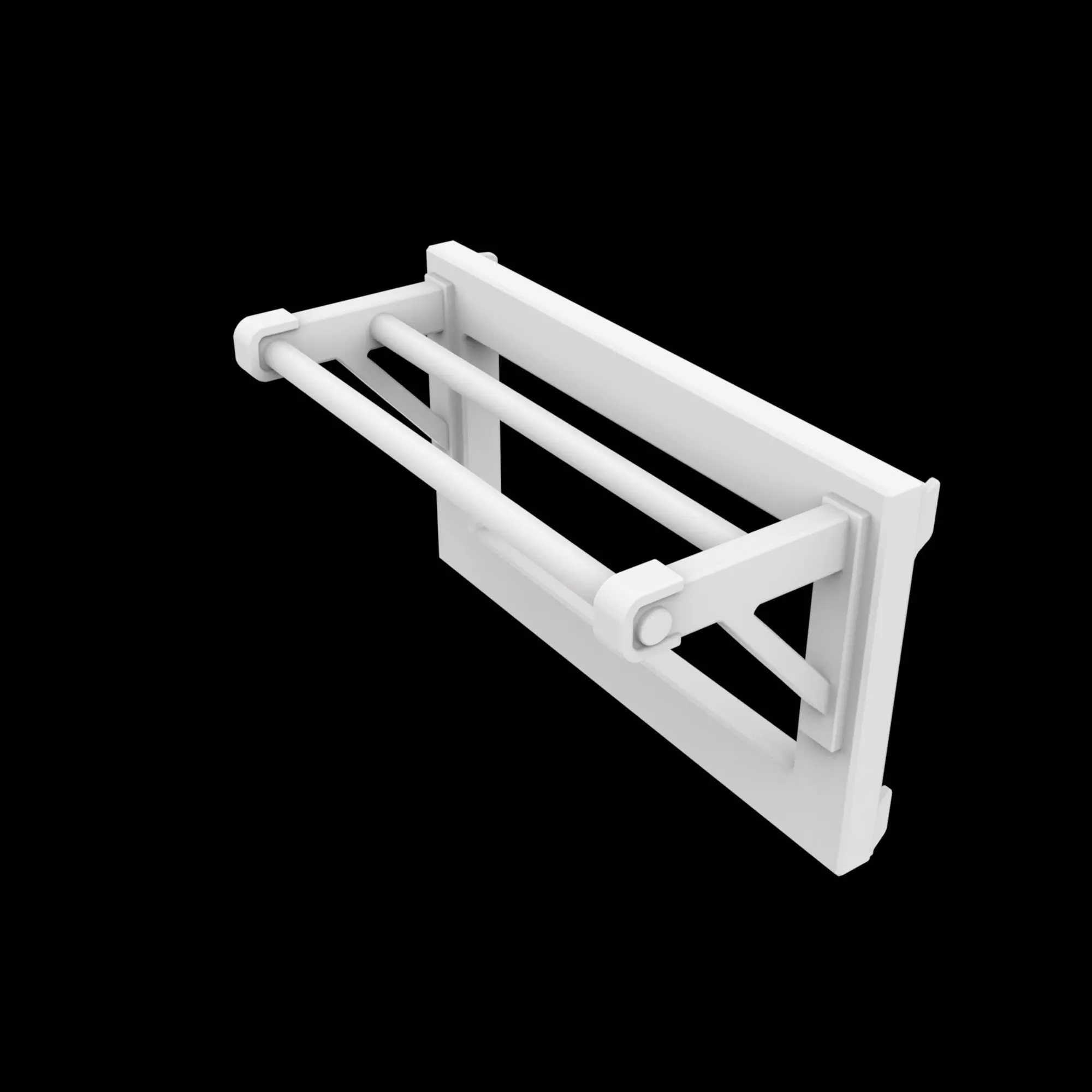Closet Rod Doubler Space Saver 3D Printable Model 3D print model_0