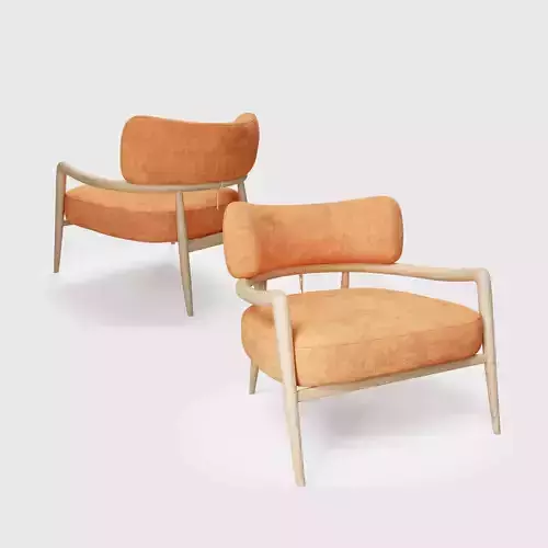 Loung chair Low-poly 3D model