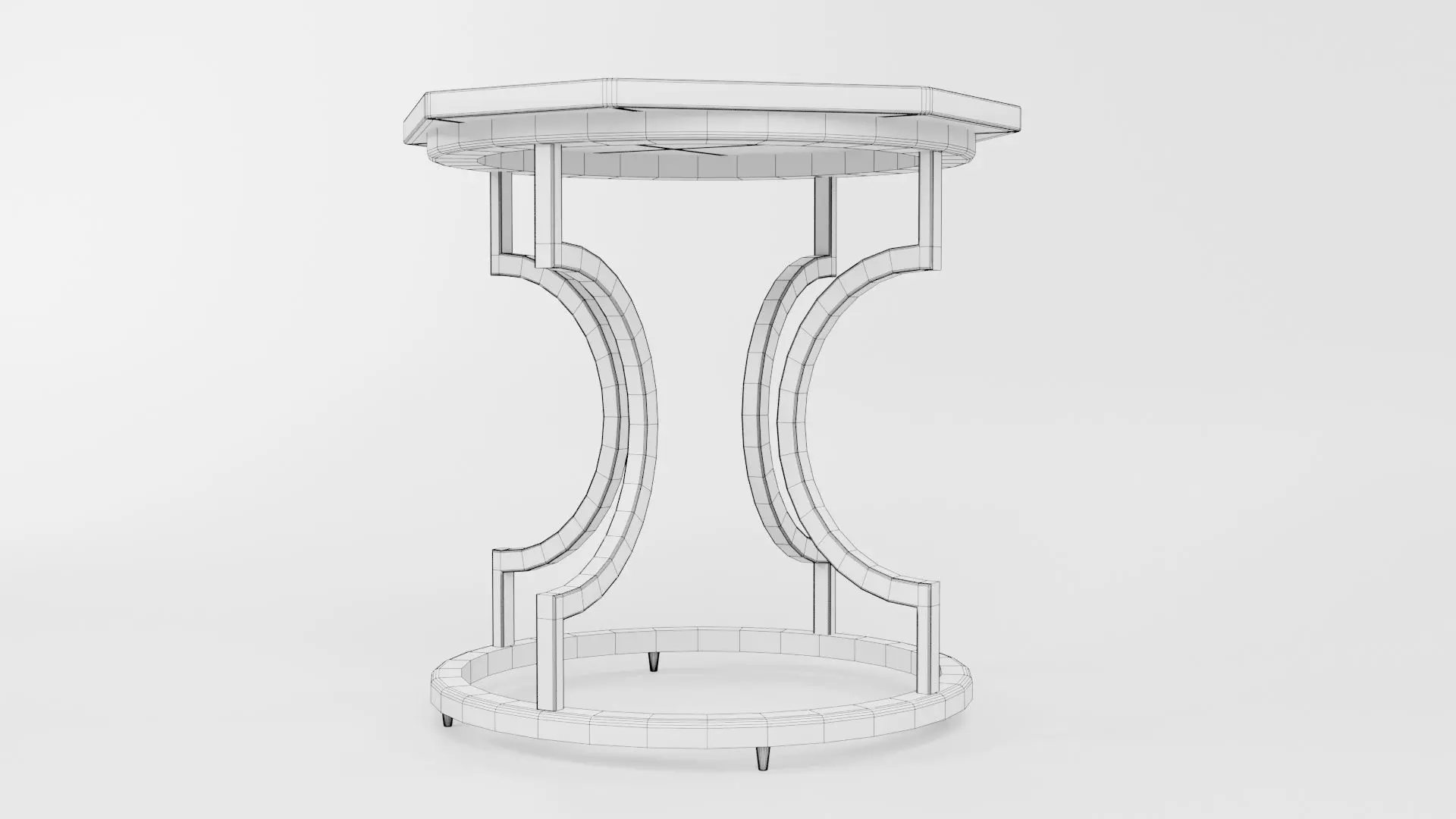 Octagon Table CG61 3D model_5