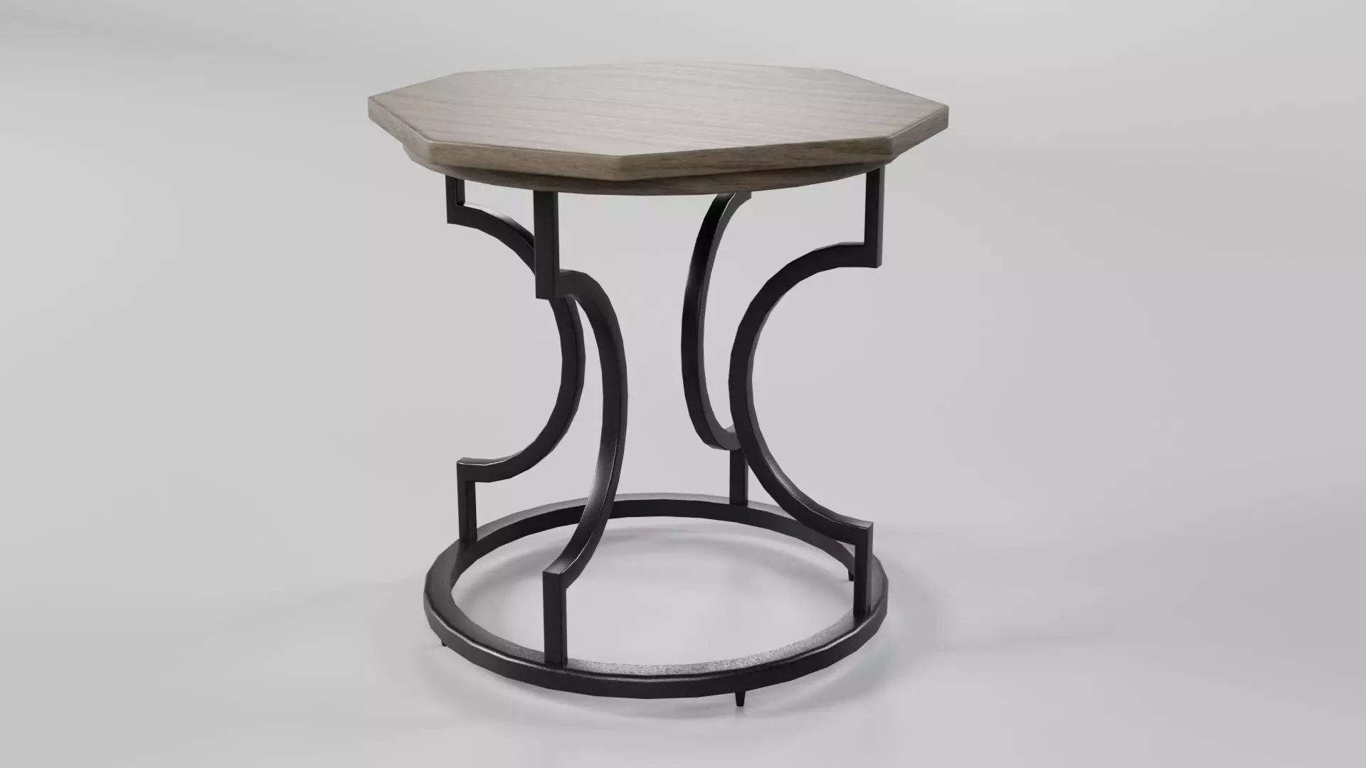 Octagon Table CG61 3D model_3