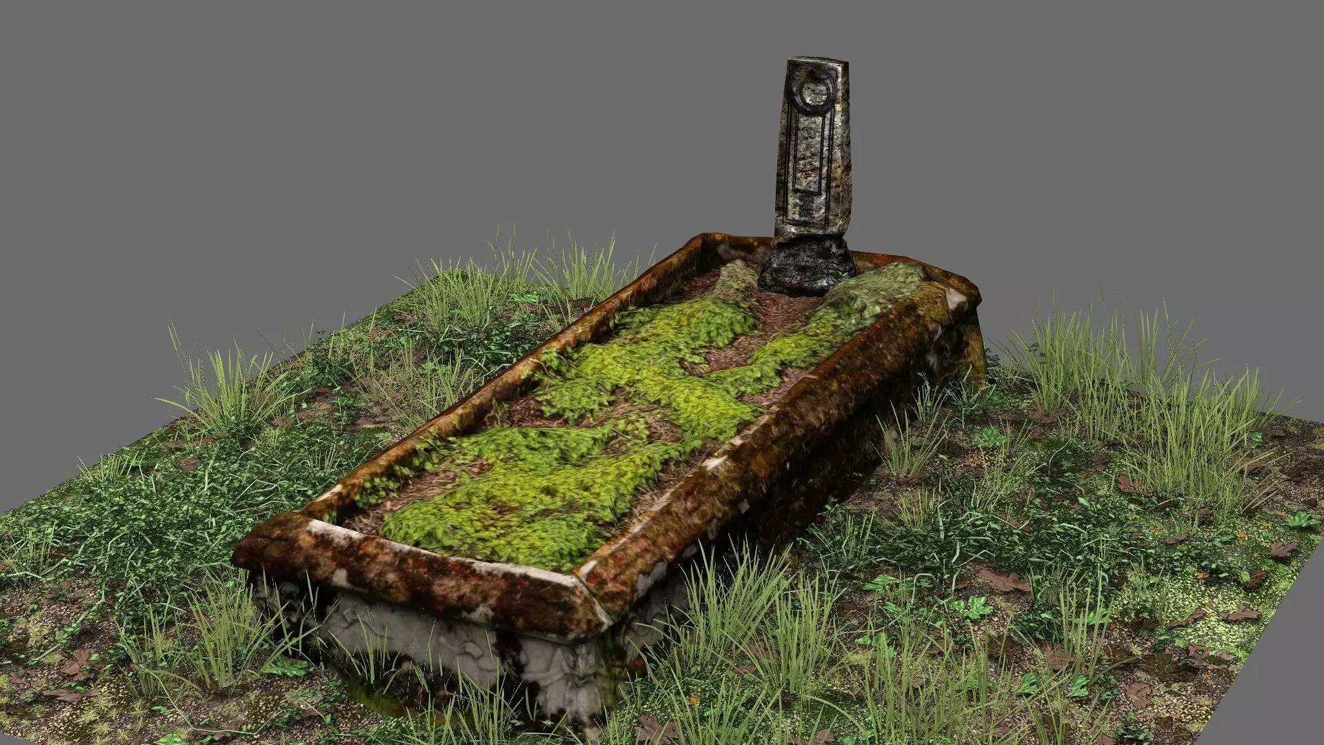 Exclusive Grave Game Ready Low Poly 3D Model Low-poly 3D model_2