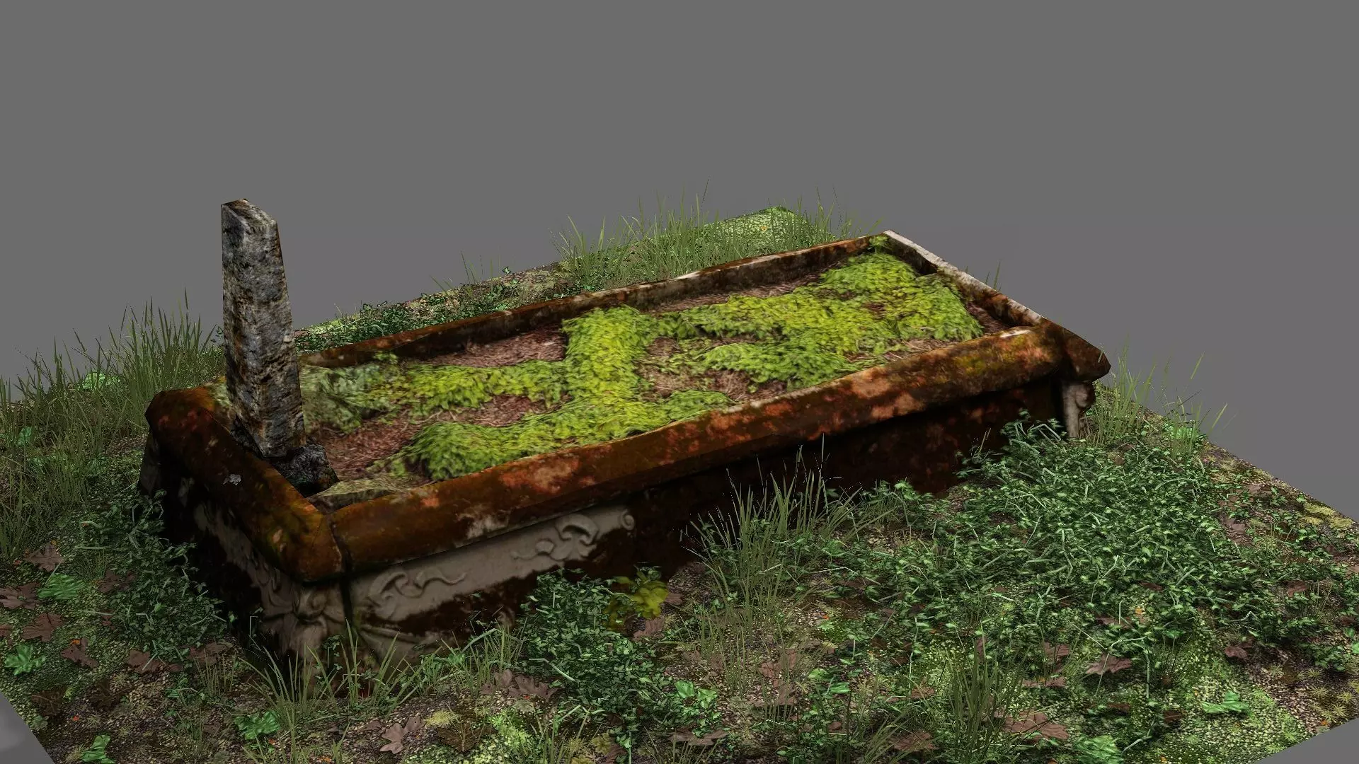 Exclusive Grave Game Ready Low Poly 3D Model Low-poly 3D model_5