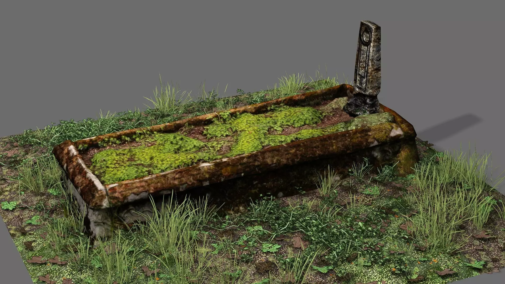 Exclusive Grave Game Ready Low Poly 3D Model Low-poly 3D model_0