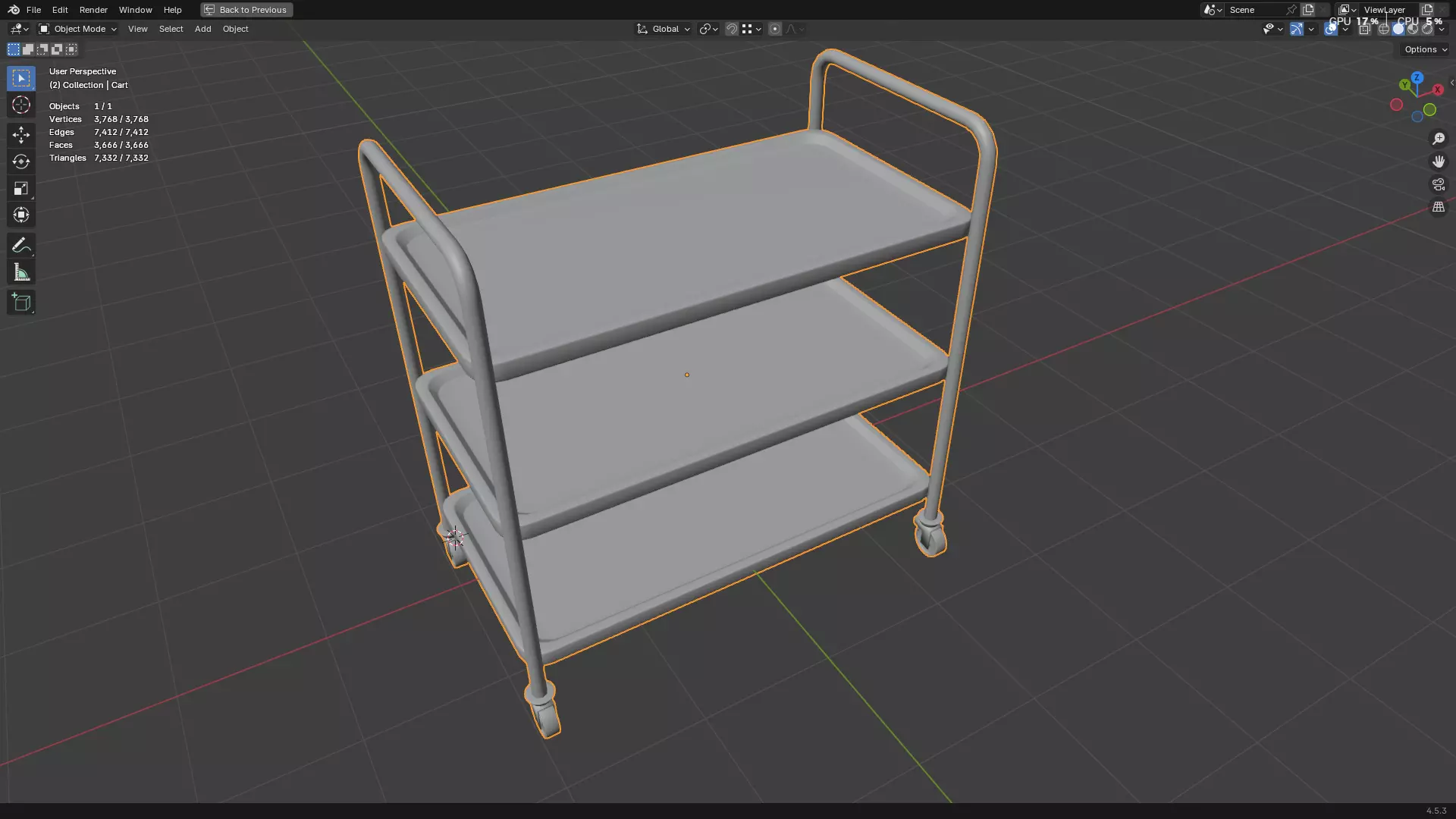Hospital Medical Cart PBR 3D model_10