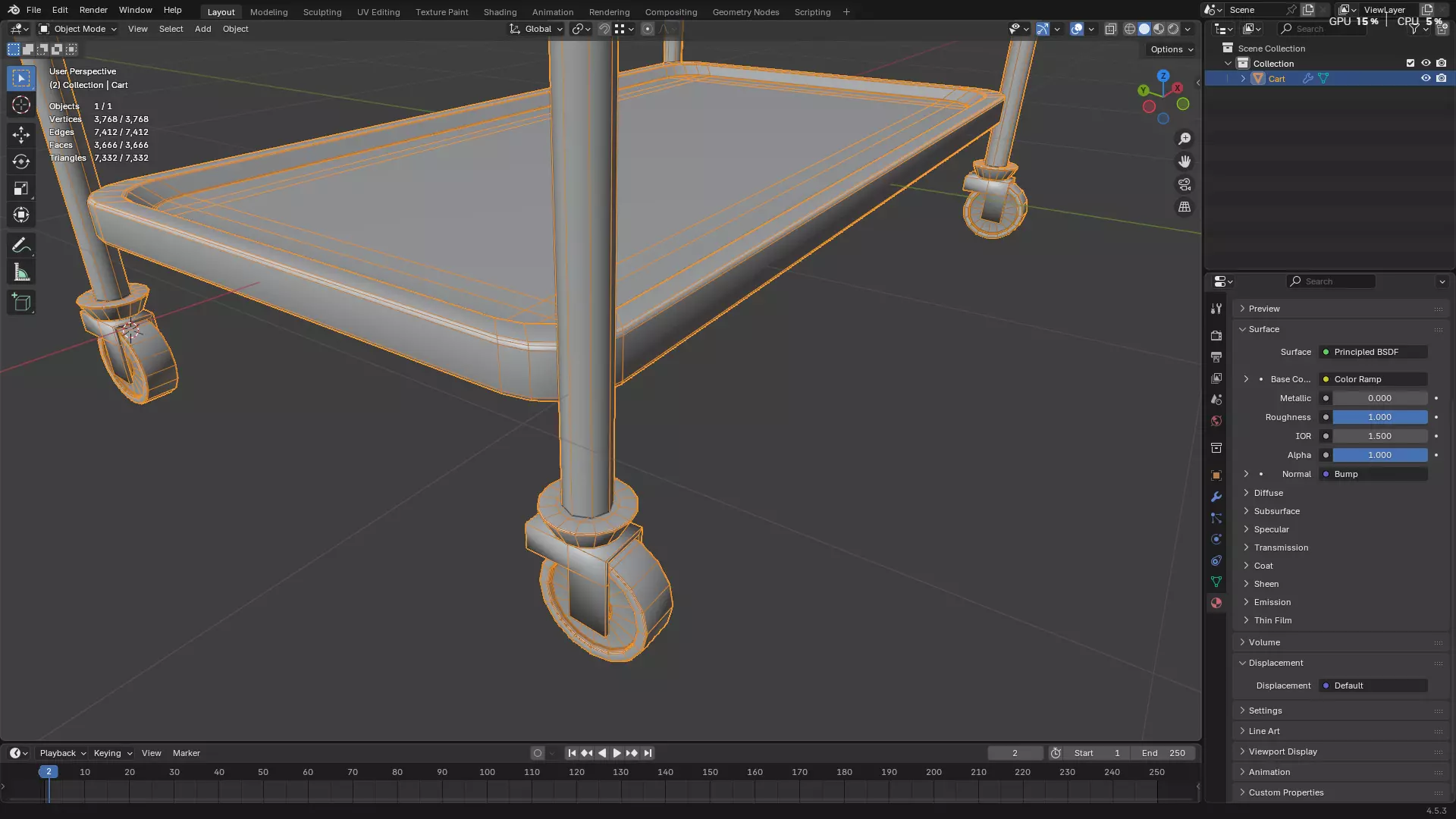 Hospital Medical Cart PBR 3D model_40