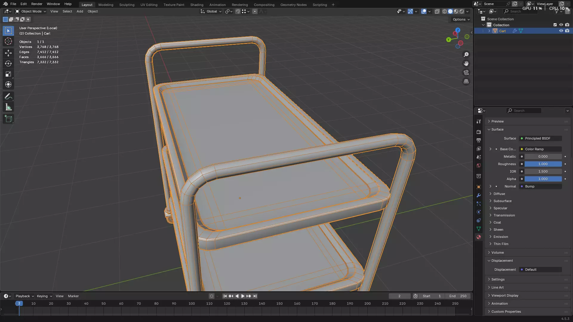 Hospital Medical Cart PBR 3D model_41