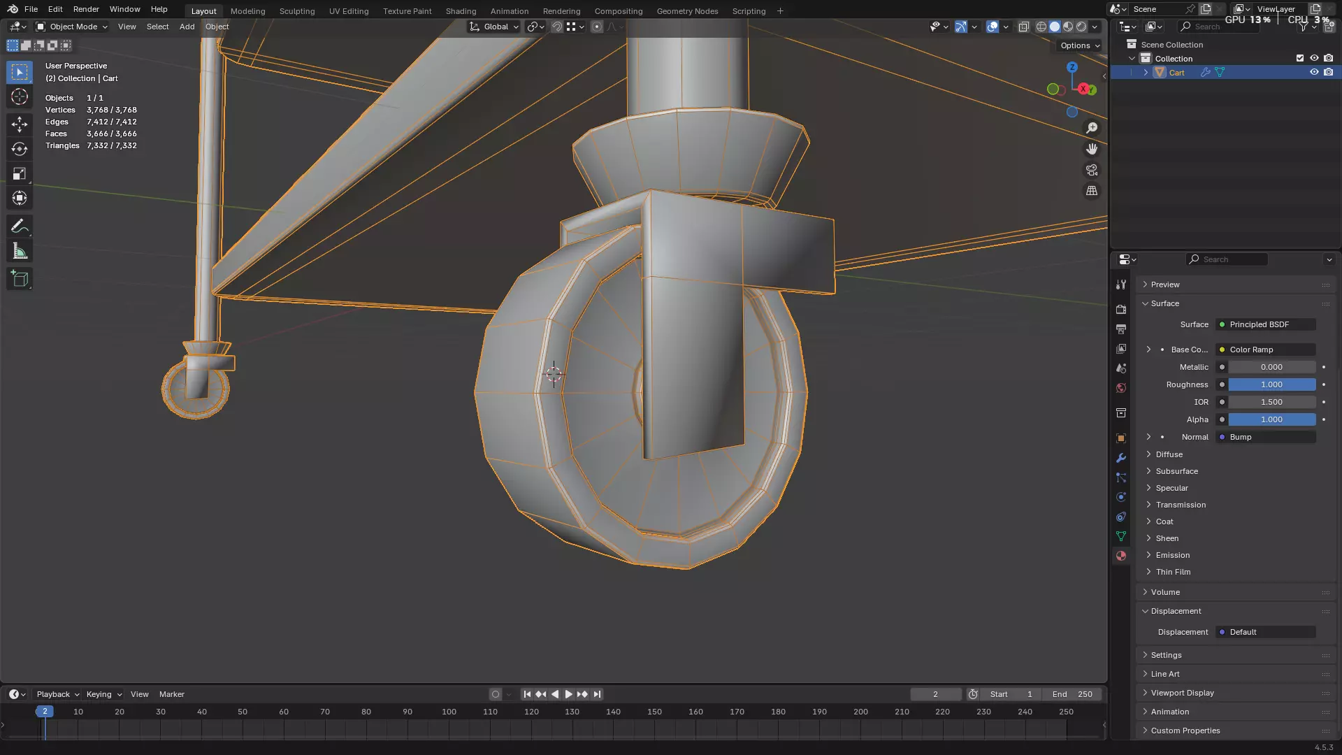 Hospital Medical Cart PBR 3D model_39