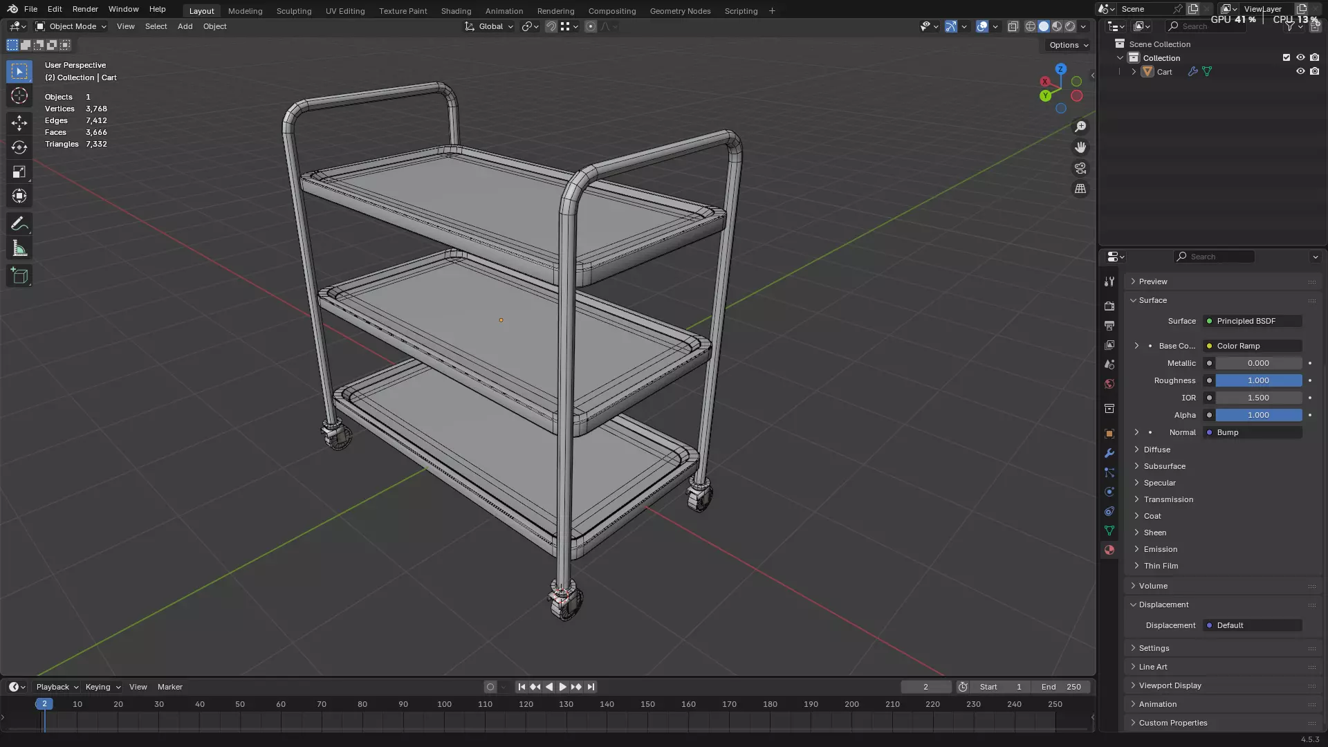 Hospital Medical Cart PBR 3D model_30