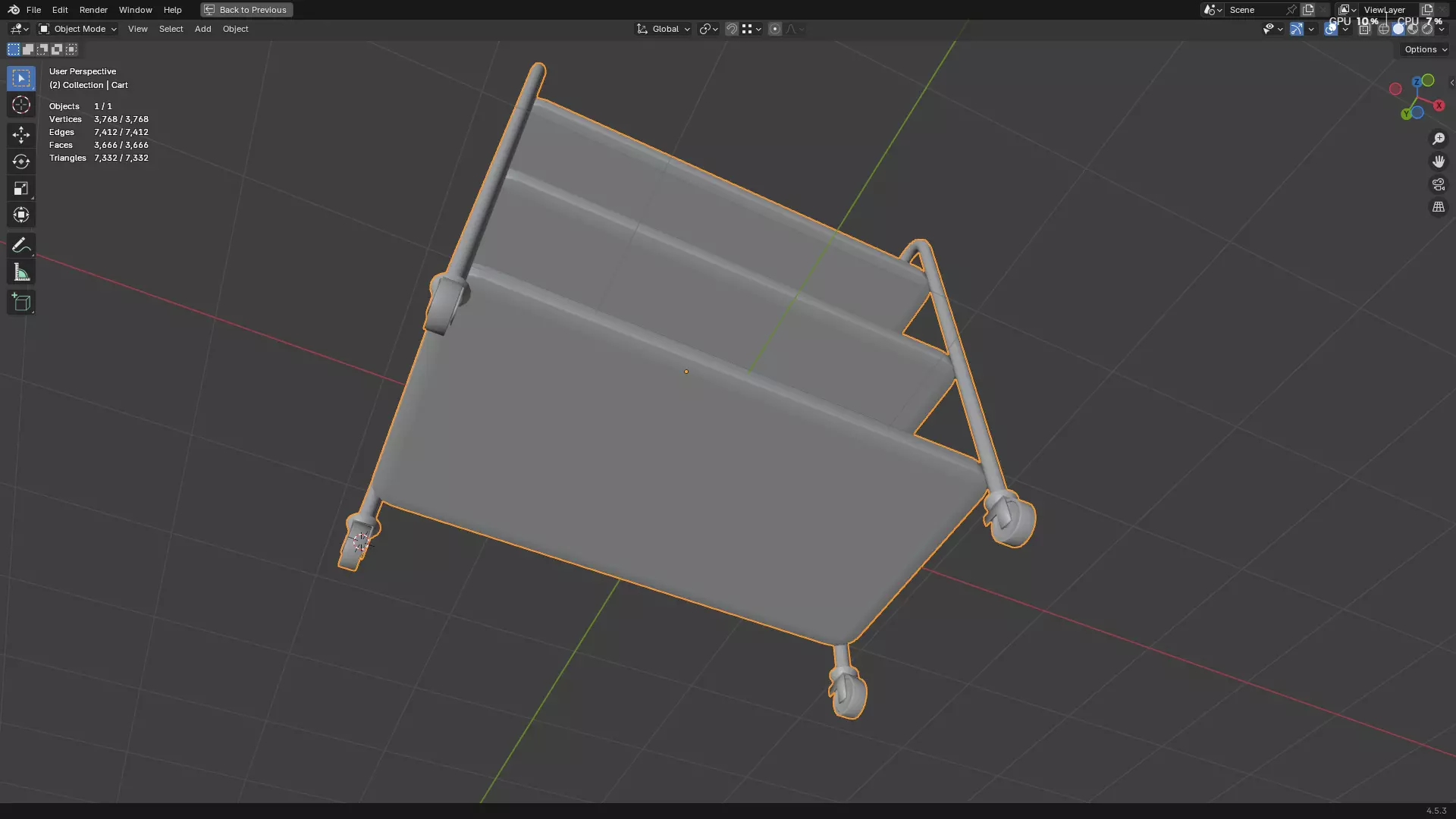 Hospital Medical Cart PBR 3D model_13