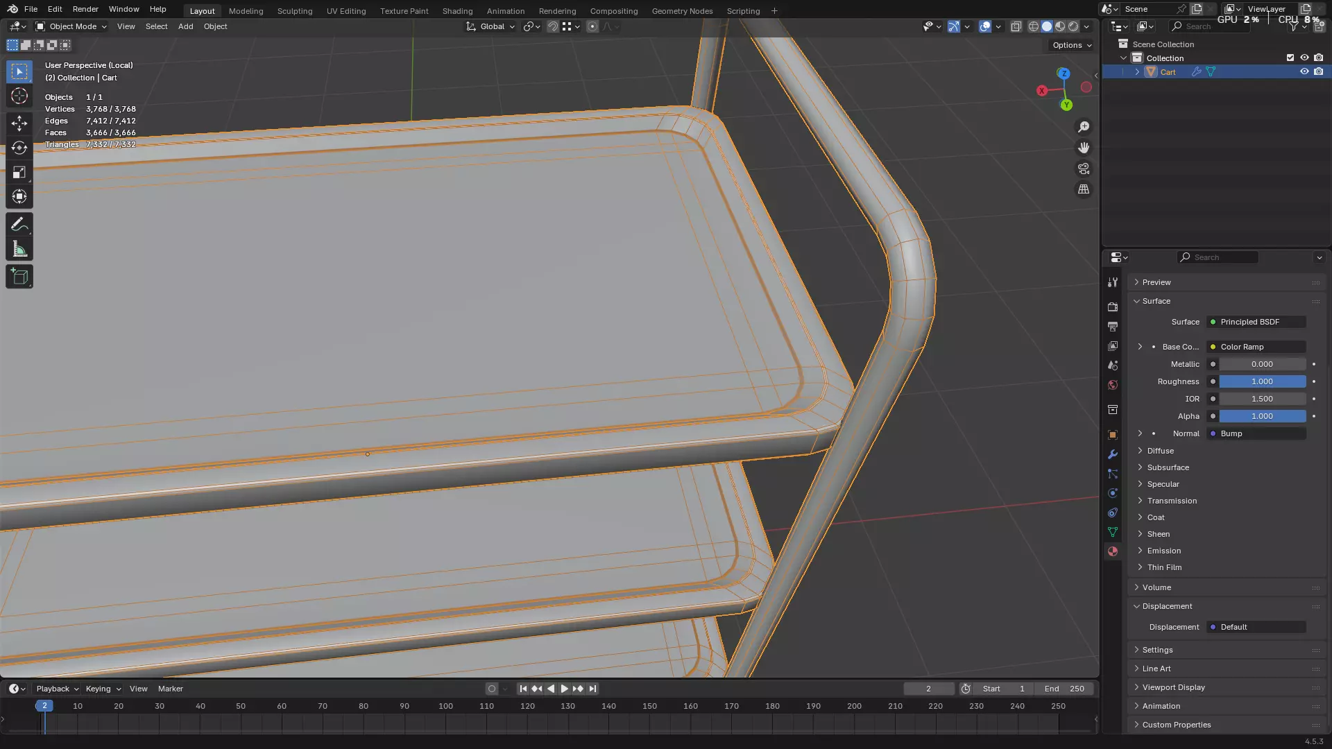Hospital Medical Cart PBR 3D model_43