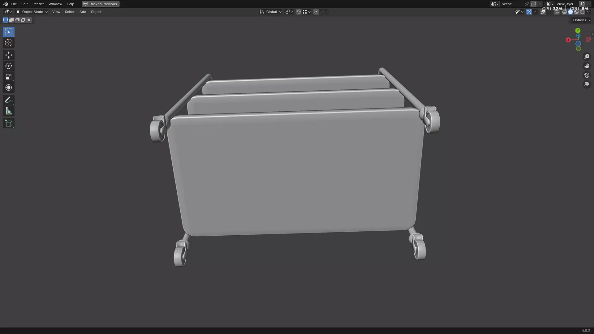 Hospital Medical Cart PBR 3D model_21