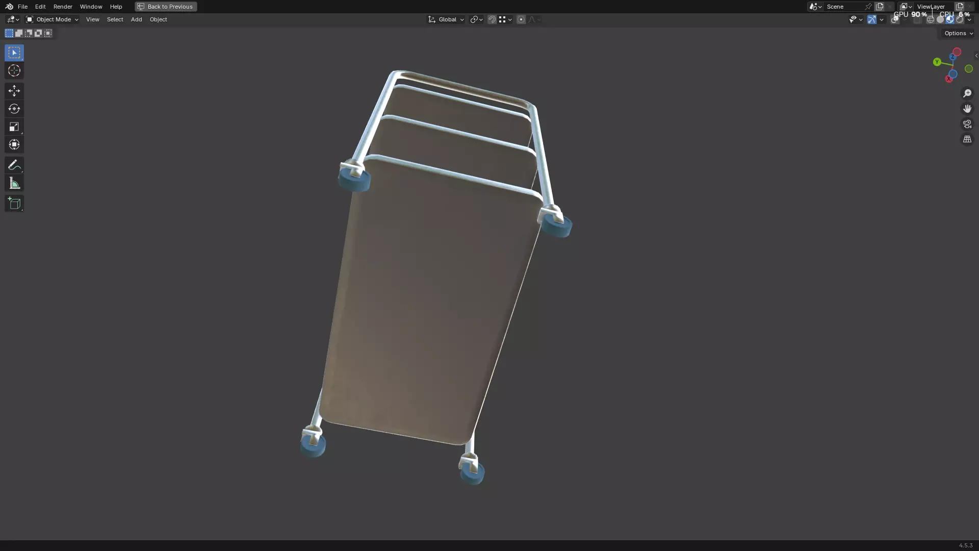 Hospital Medical Cart PBR 3D model_26