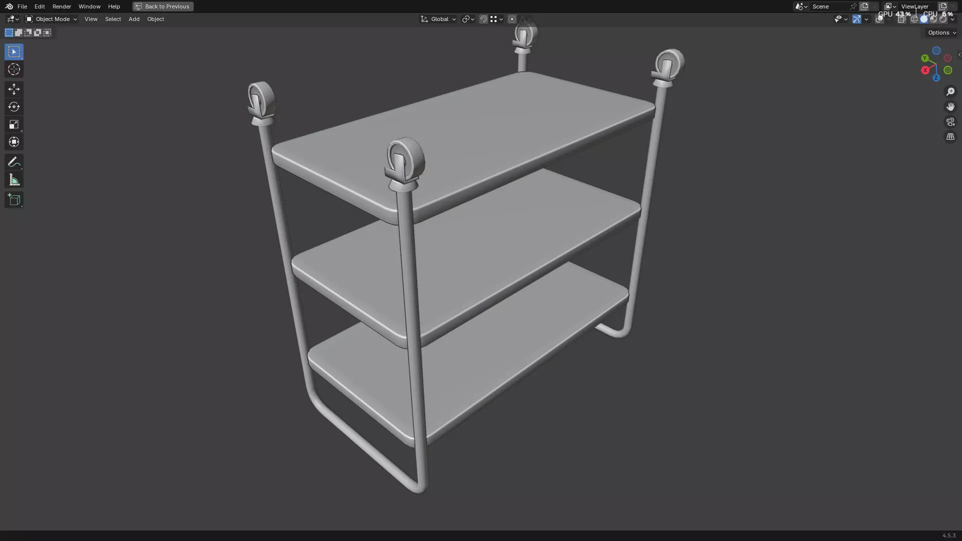 Hospital Medical Cart PBR 3D model_22