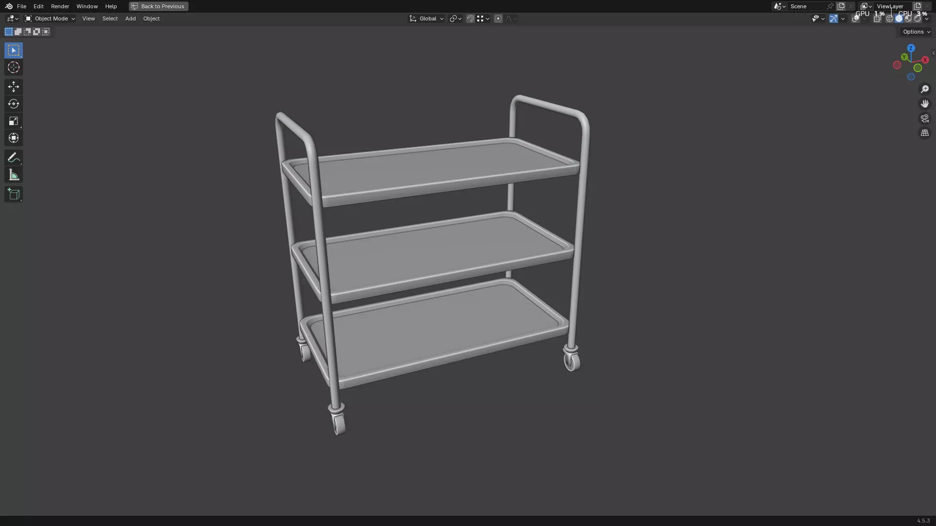 Hospital Medical Cart PBR 3D model_17