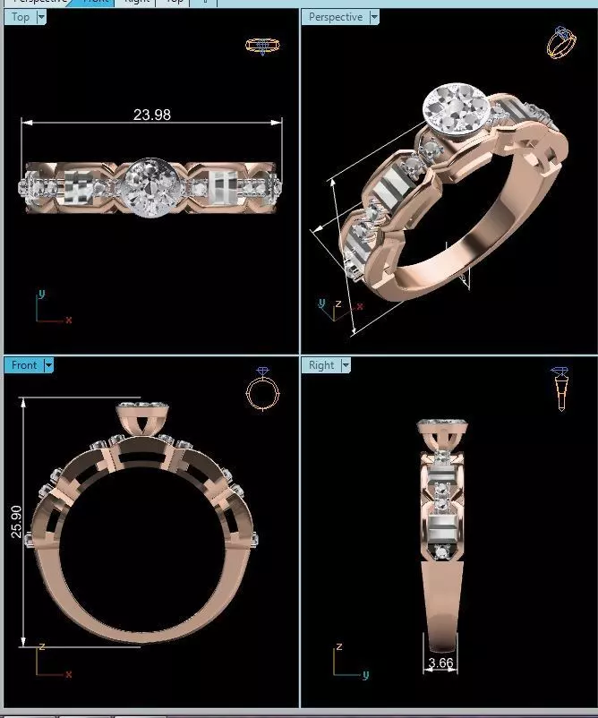  Women Ring Render 3dm STL MTL SLC JCD OBJ FBX Details 3D print model_22