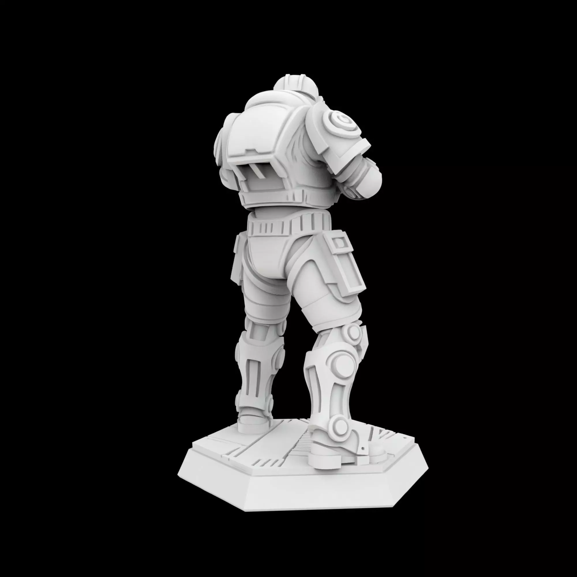Cyberpunk Soldier 3D Printable Miniature 3D print model_5