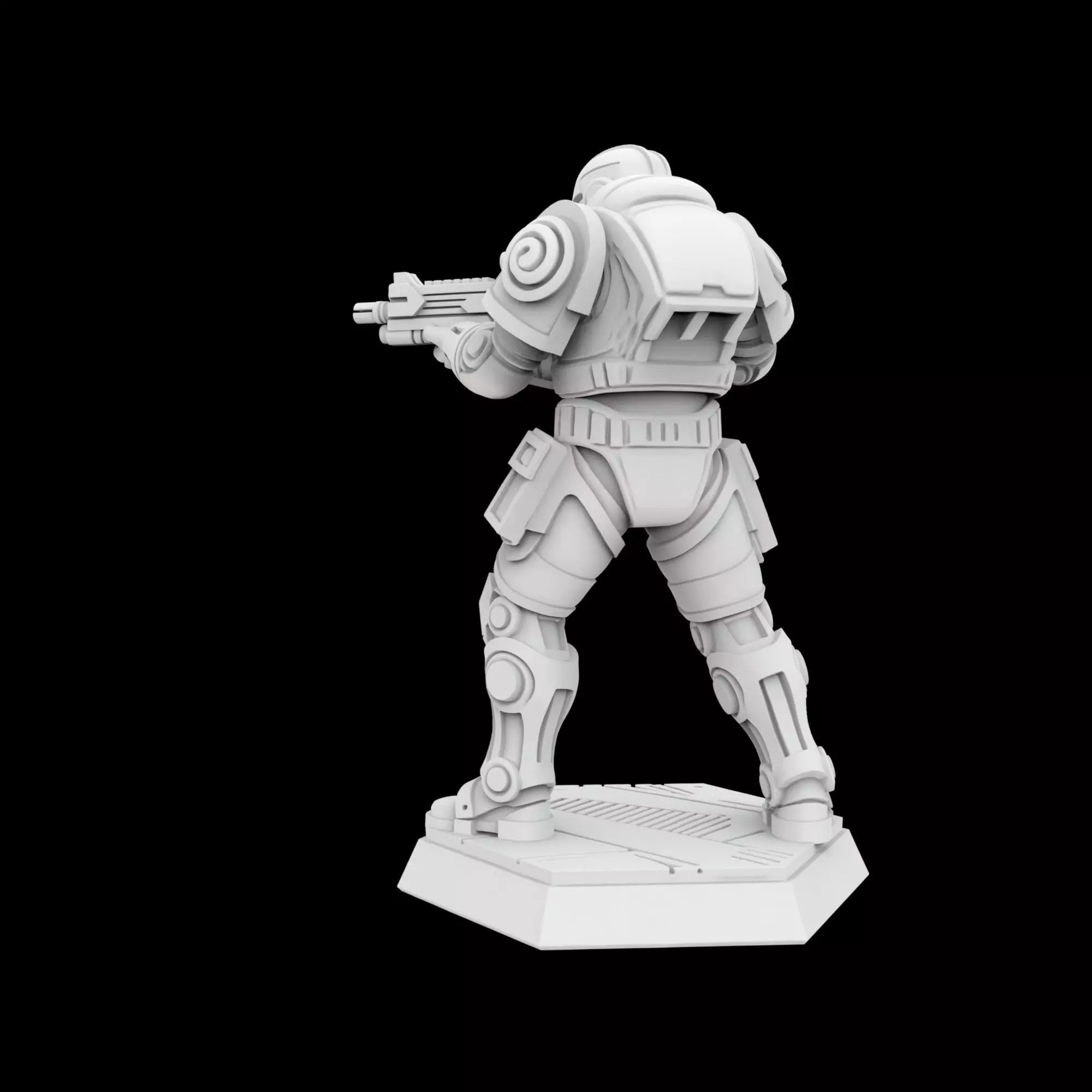 Cyberpunk Soldier 3D Printable Miniature 3D print model_4