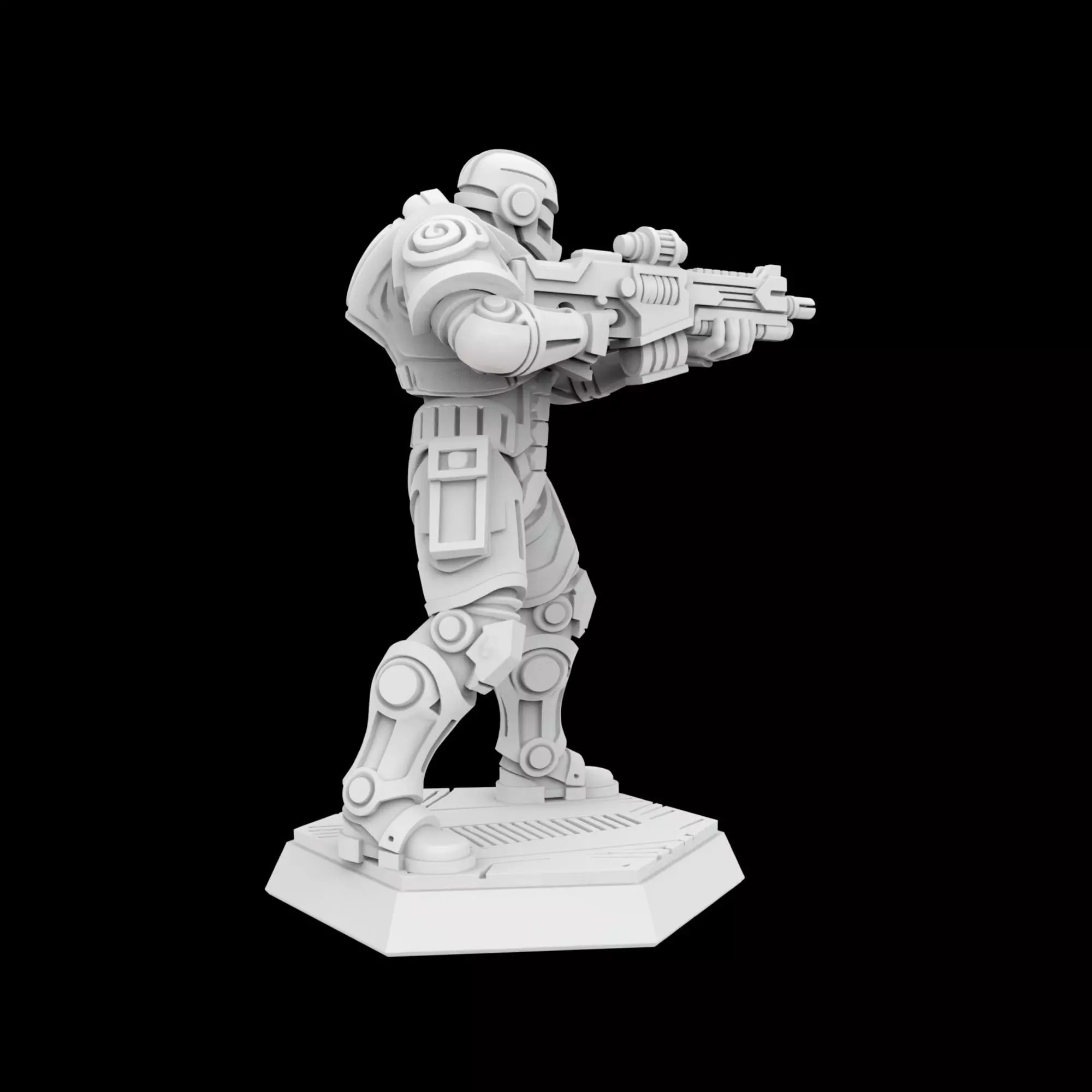 Cyberpunk Soldier 3D Printable Miniature 3D print model_6