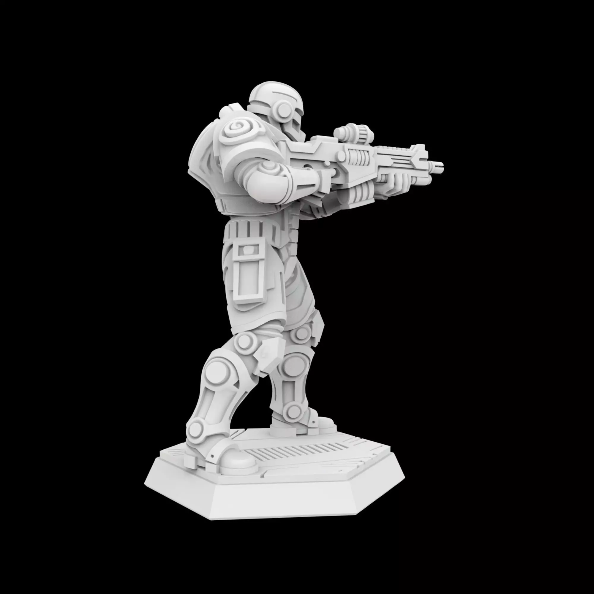 Cyberpunk Soldier 3D Printable Miniature 3D print model_0