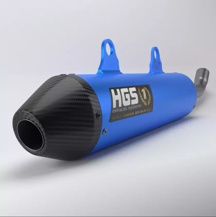 2-Stroke HGS Motocross Exhaust 3D model 3D model