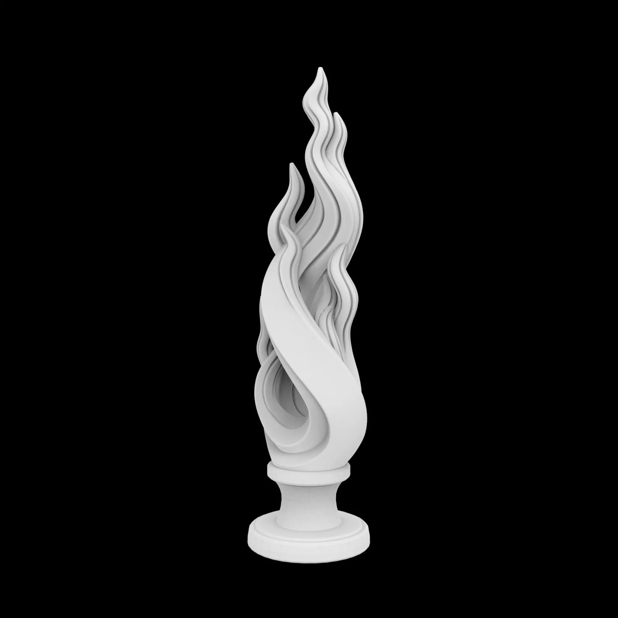 Dancing Flames Abstract Sculpture 3D Printable Mod 3D print model_1