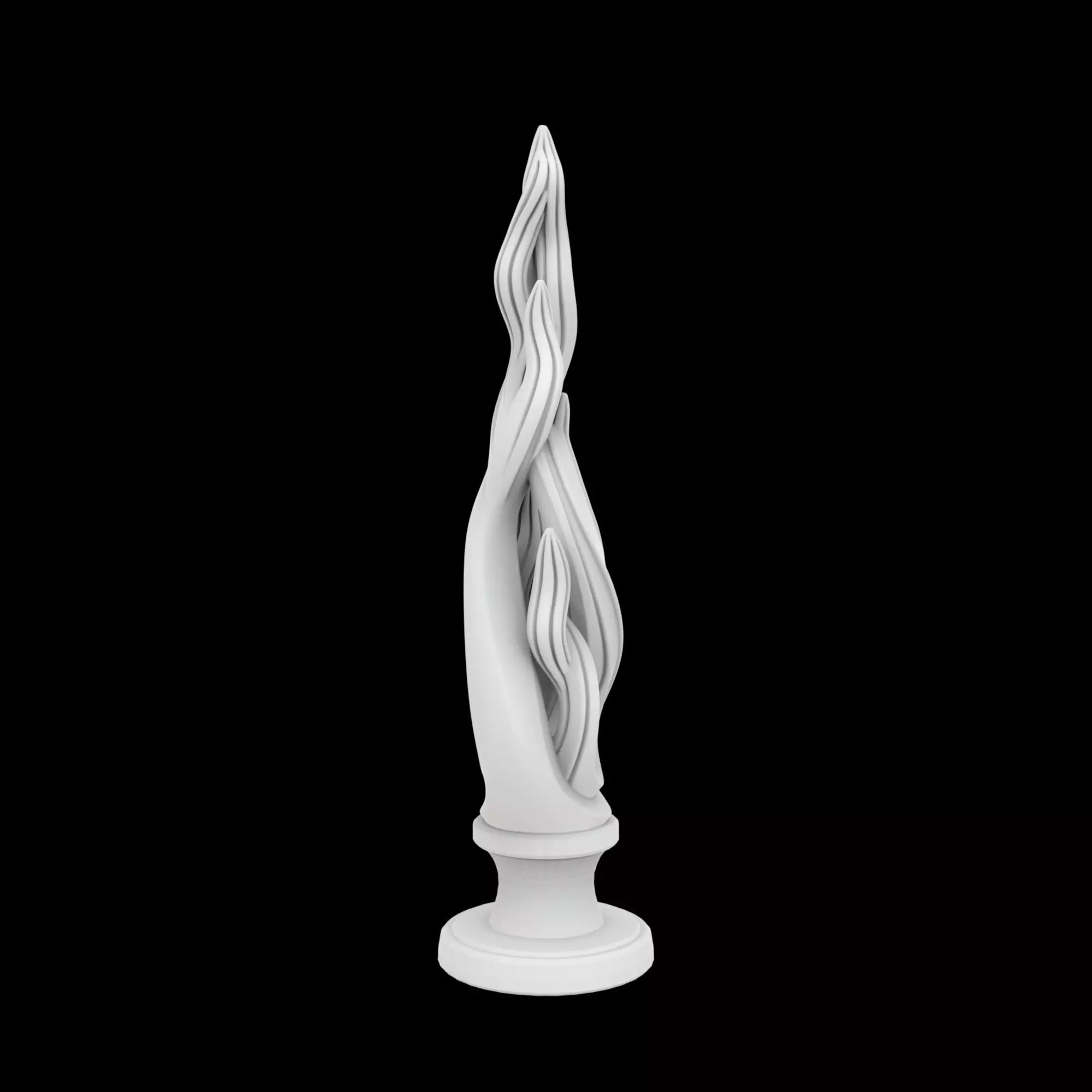 Dancing Flames Abstract Sculpture 3D Printable Mod 3D print model_5