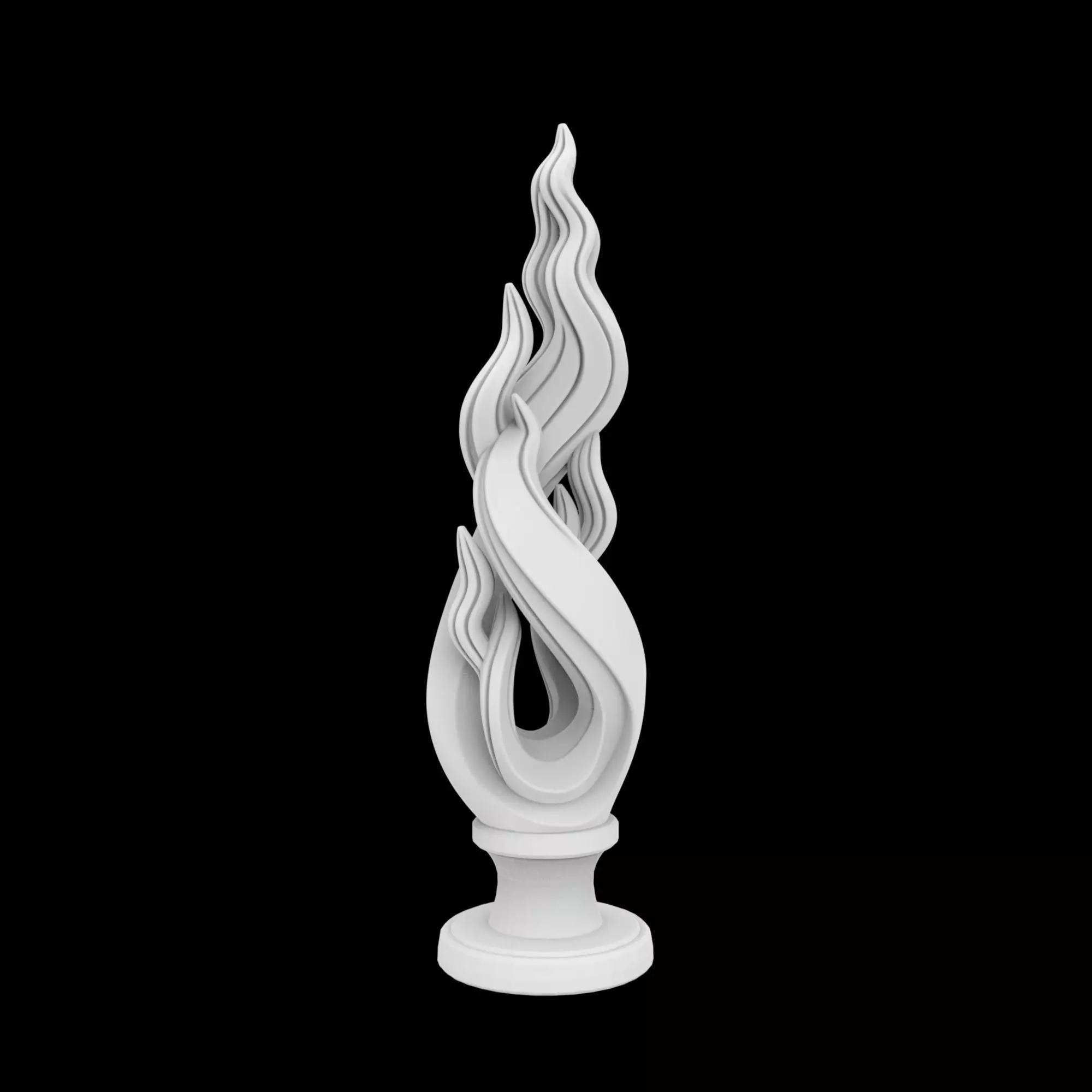 Dancing Flames Abstract Sculpture 3D Printable Mod 3D print model_0