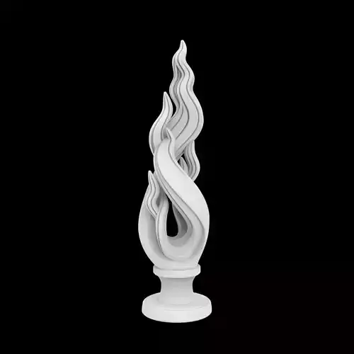 Dancing Flames Abstract Sculpture 3D Printable Mod