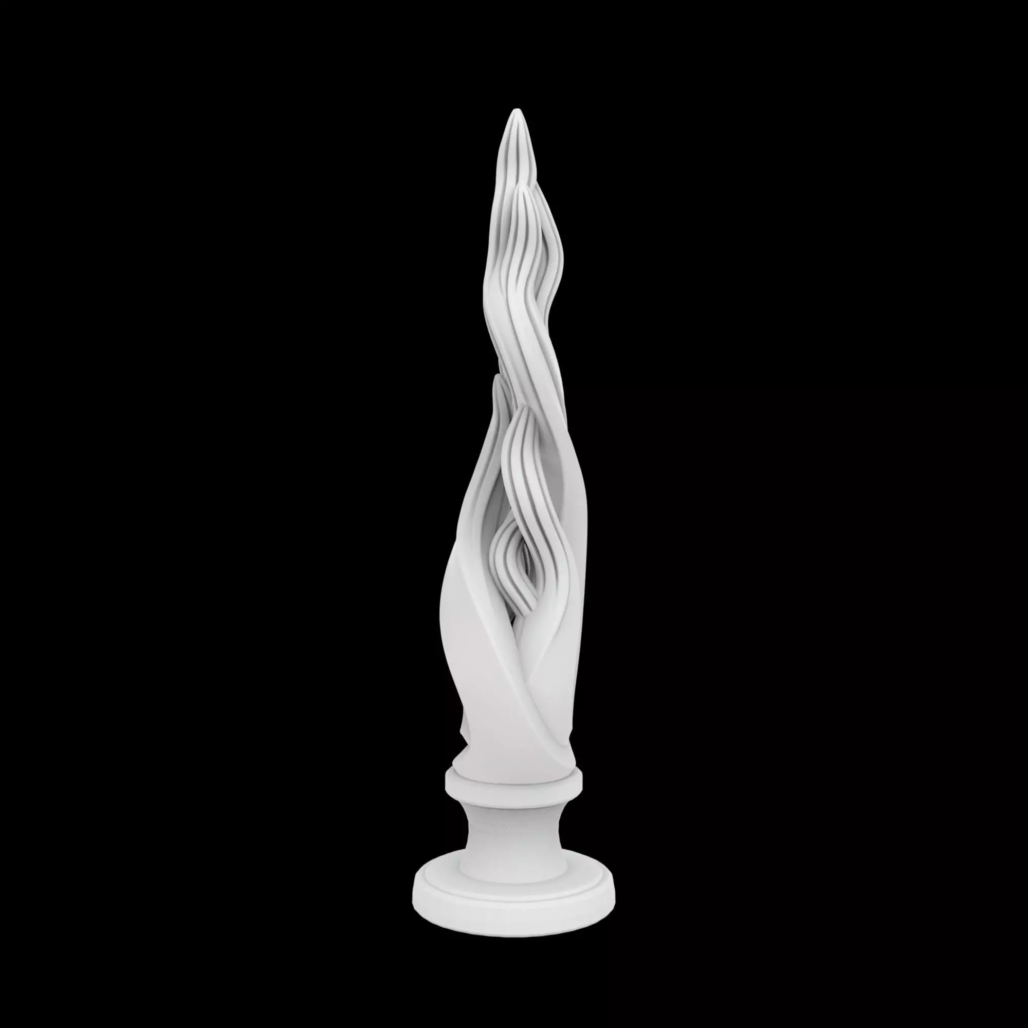 Dancing Flames Abstract Sculpture 3D Printable Mod 3D print model_2