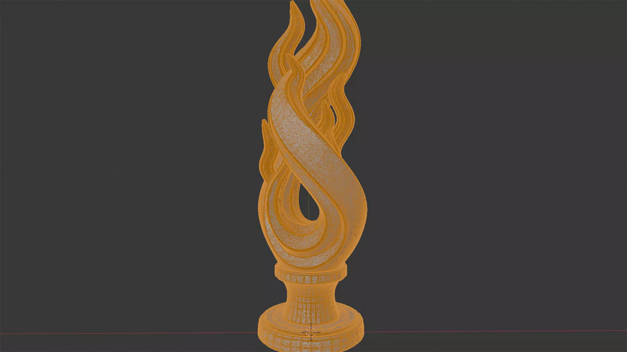 Dancing Flames Abstract Sculpture 3D Printable Mod 3D print model_7