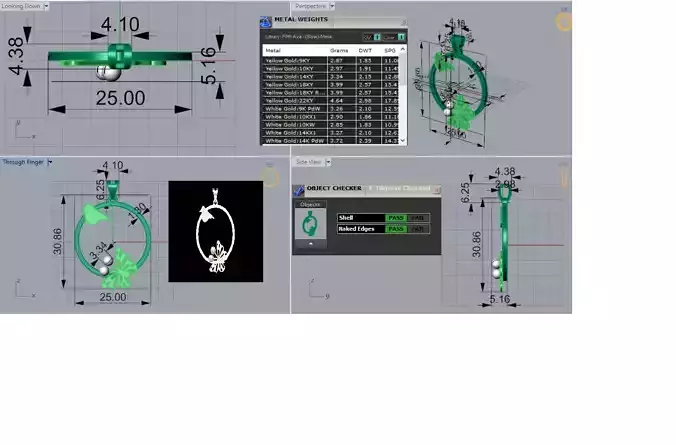 Gold Pendant Flying Bird and Butterfly Symbol of Freedom pp0060